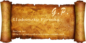 Gladovszky Piroska névjegykártya