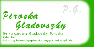 piroska gladovszky business card